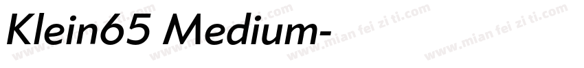 Klein65 Medium字体转换